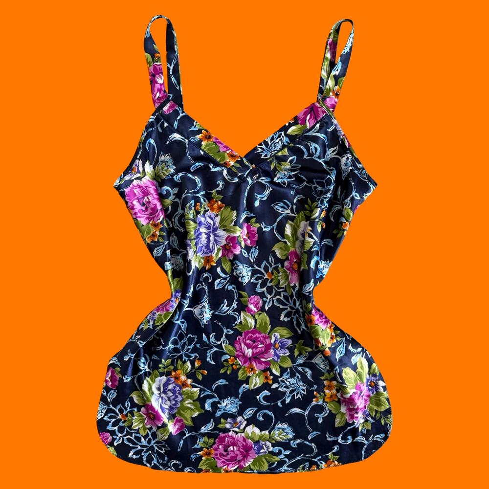90's vintage floral lingerie slip dress MEDIUM california dynasty